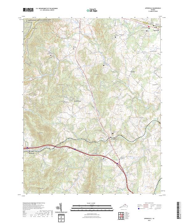 US Topo 7.5-minute map for Upperville VA