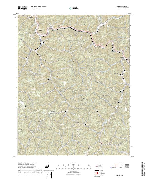 US Topo 7.5-minute map for Vansant VA