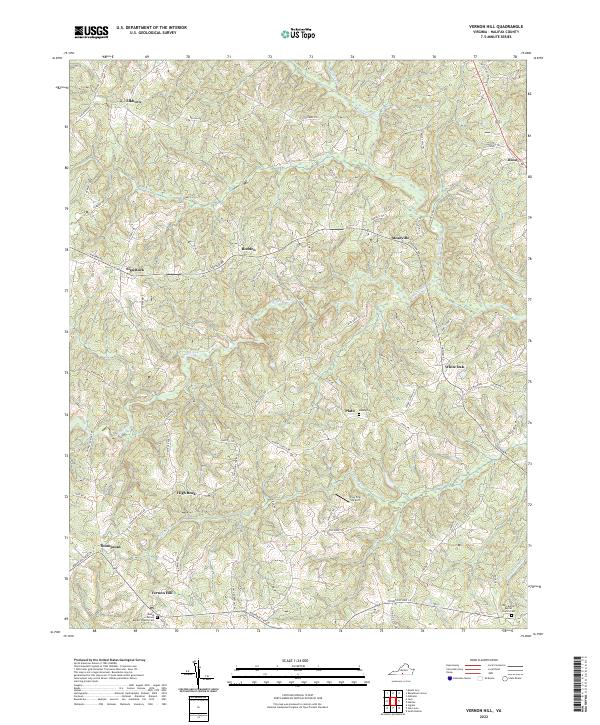 US Topo 7.5-minute map for Vernon Hill VA