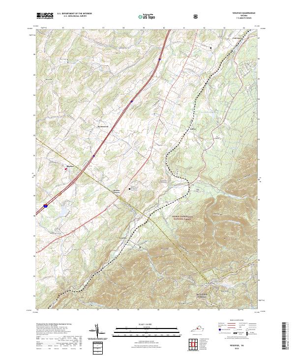 US Topo 7.5-minute map for Vesuvius VA