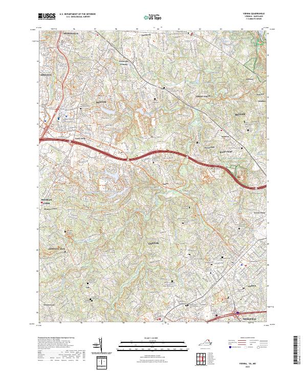 US Topo 7.5-minute map for Vienna VAMD