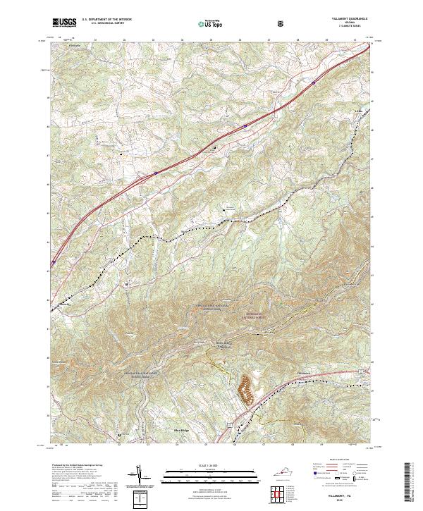 US Topo 7.5-minute map for Villamont VA