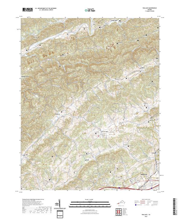 US Topo 7.5-minute map for Wallace VA