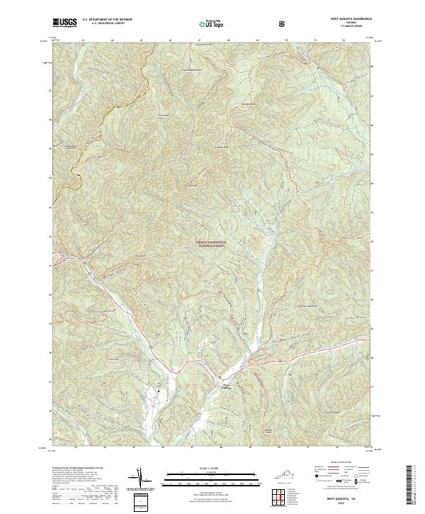 US Topo 7.5-minute map for West Augusta VA