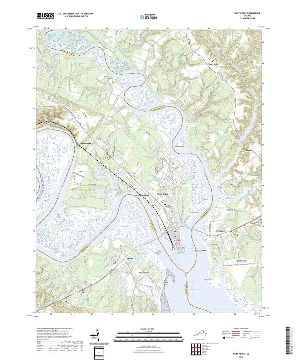 US Topo 7.5-minute map for West Point VA