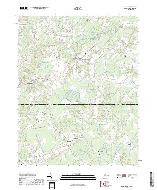 US Topo 7.5-minute map for Whaleyville VANC