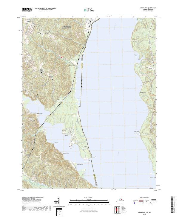 US Topo 7.5-minute map for Widewater VAMD