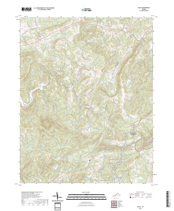 US Topo 7.5-minute map for Willis VA