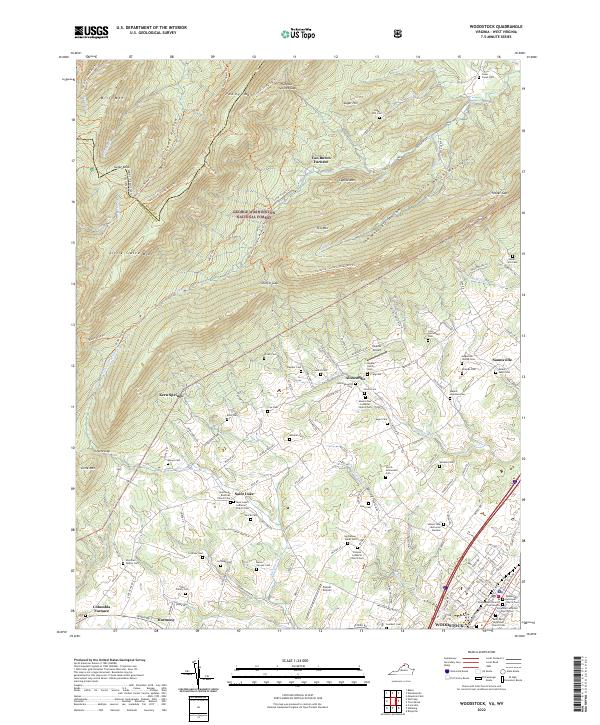 US Topo 7.5-minute map for Woodstock VAWV