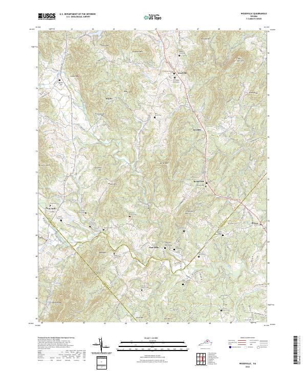 US Topo 7.5-minute map for Woodville VA