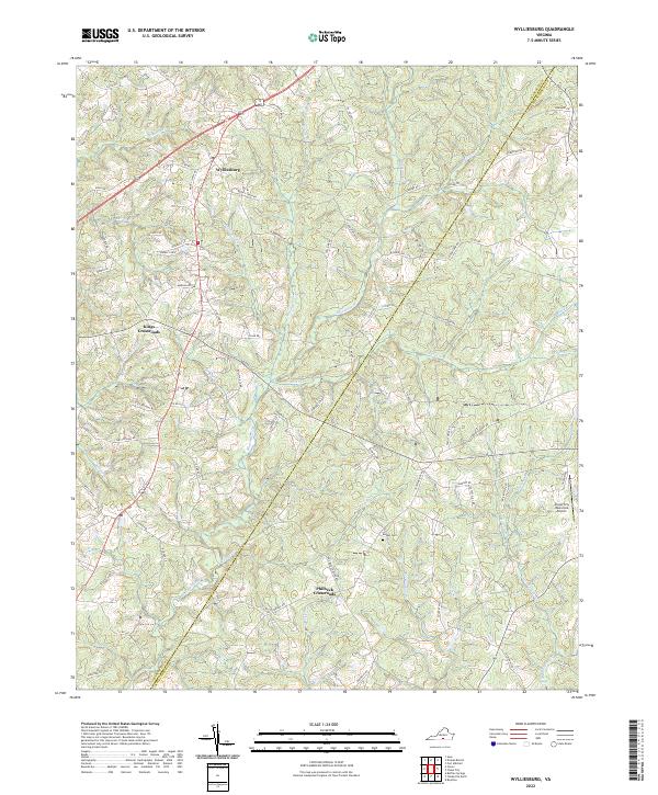 US Topo 7.5-minute map for Wylliesburg VA