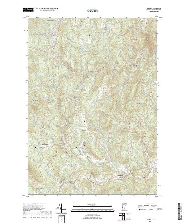 US Topo 7.5-minute map for Andover VT