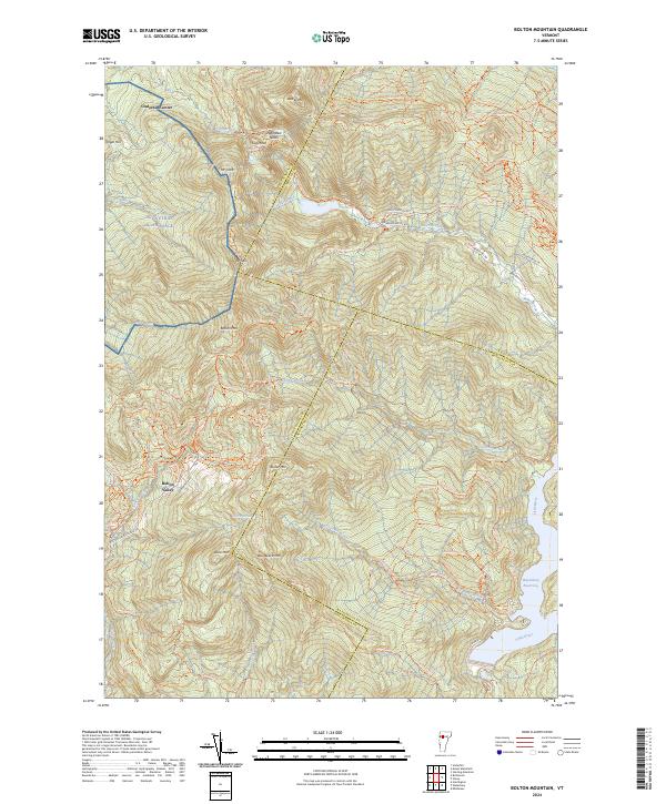 US Topo 7.5-minute map for Bolton Mountain VT