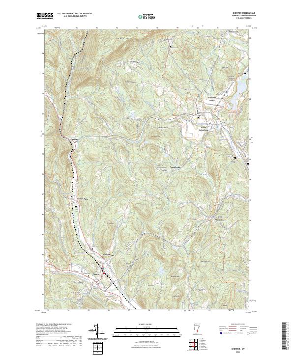 US Topo 7.5-minute map for Chester VT