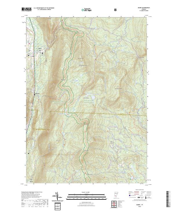 US Topo 7.5-minute map for Danby VT