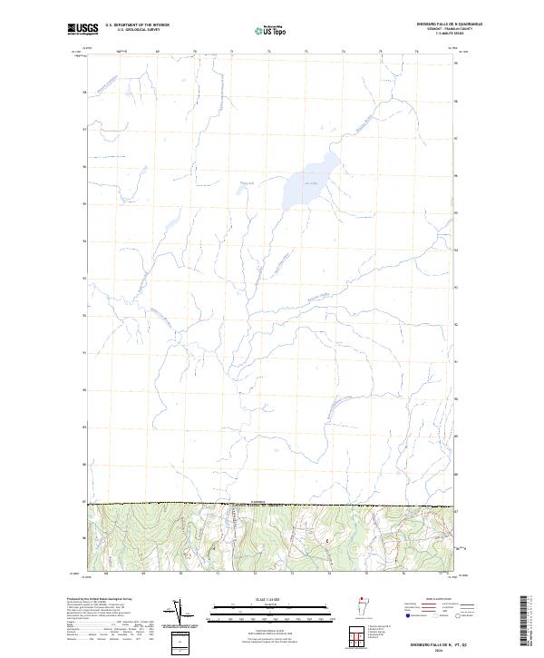 US Topo 7.5-minute map for Enosburg Falls OE N VTQC