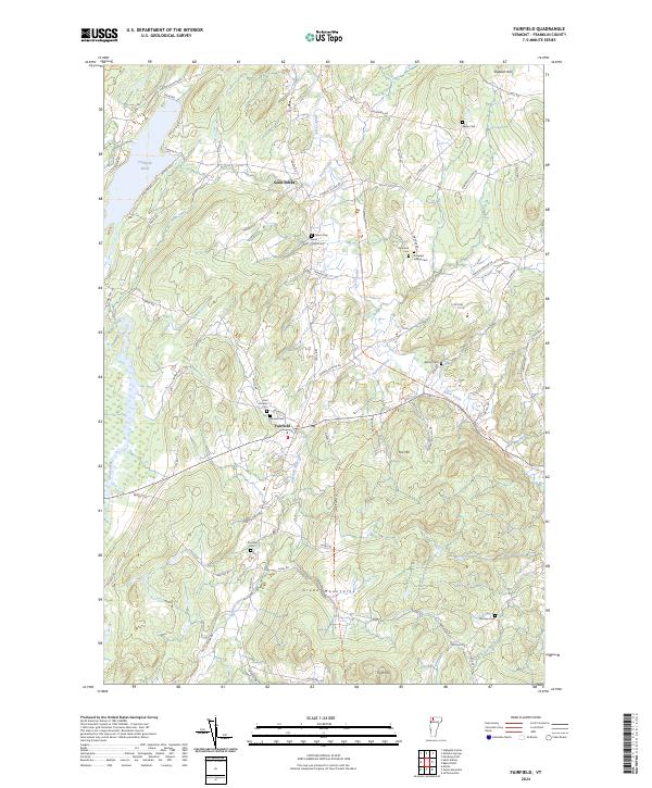 US Topo 7.5-minute map for Fairfield VT