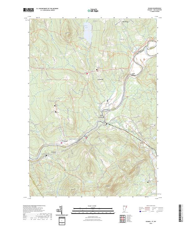 US Topo 7.5-minute map for Gilman VTNH