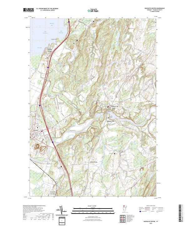 US Topo 7.5-minute map for Highgate Center VT