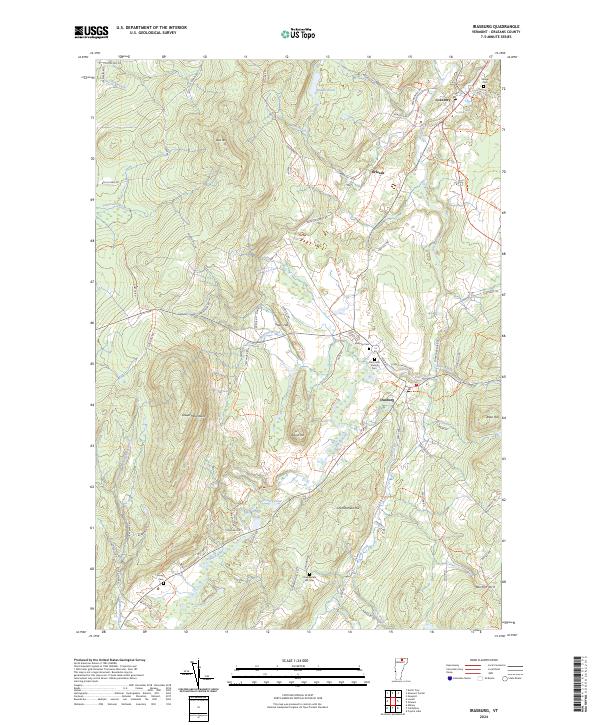 US Topo 7.5-minute map for Irasburg VT