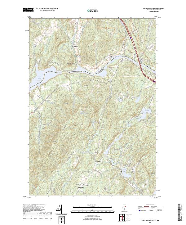 US Topo 7.5-minute map for Lower Waterford VTNH