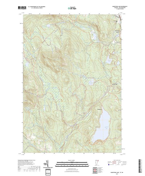 US Topo 7.5-minute map for Maidstone Lake VTNH