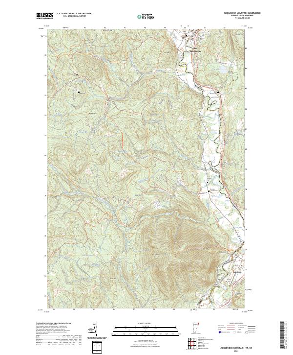 US Topo 7.5-minute map for Monadnock Mountain VTNH