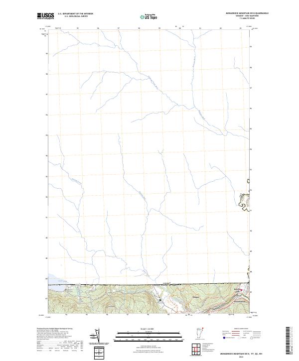 US Topo 7.5-minute map for Monadnock Mountain OE N VTQCNH