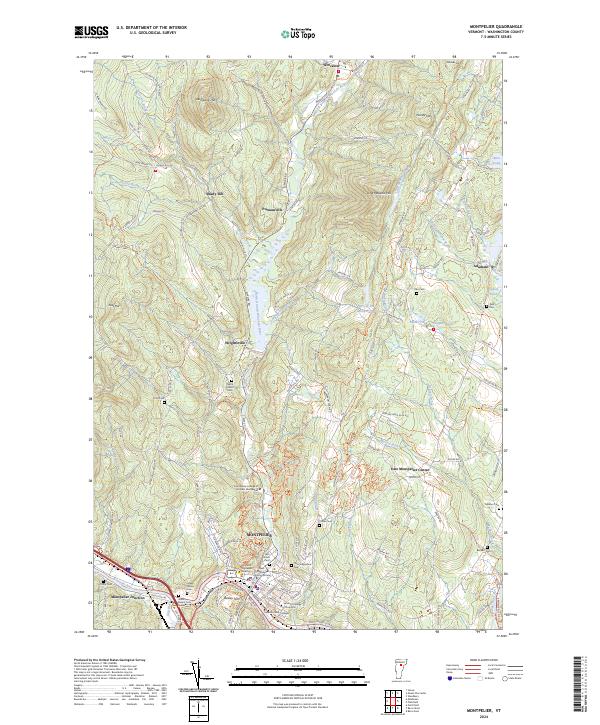 US Topo 7.5-minute map for Montpelier VT