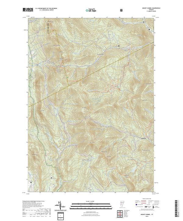 US Topo 7.5-minute map for Mount Carmel VT