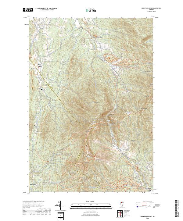 US Topo 7.5-minute map for Mount Mansfield VT