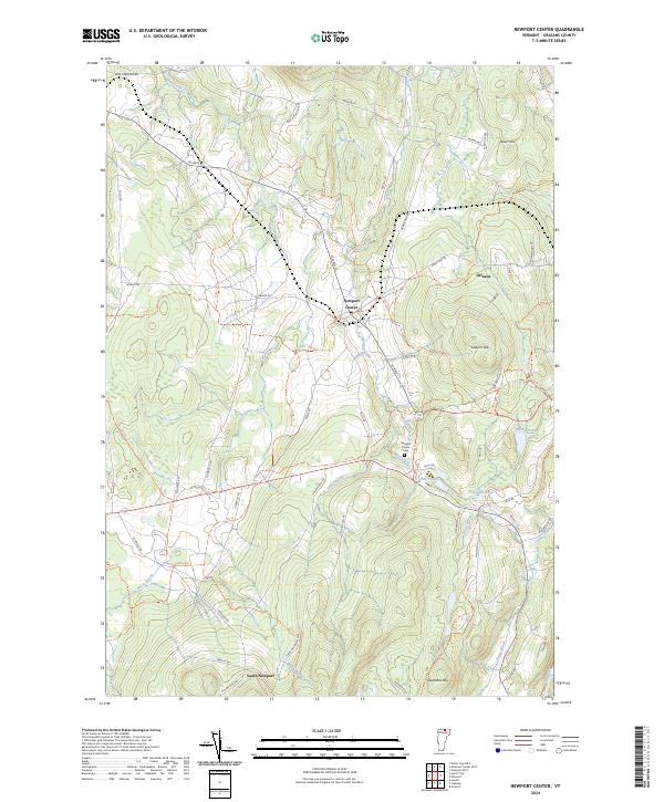 US Topo 7.5-minute map for Newport Center VT