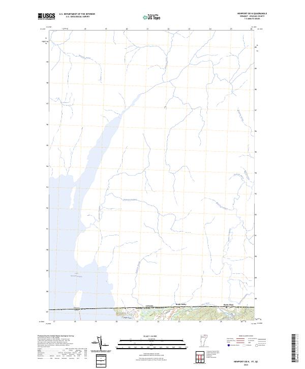 US Topo 7.5-minute map for Newport OE N VTQC