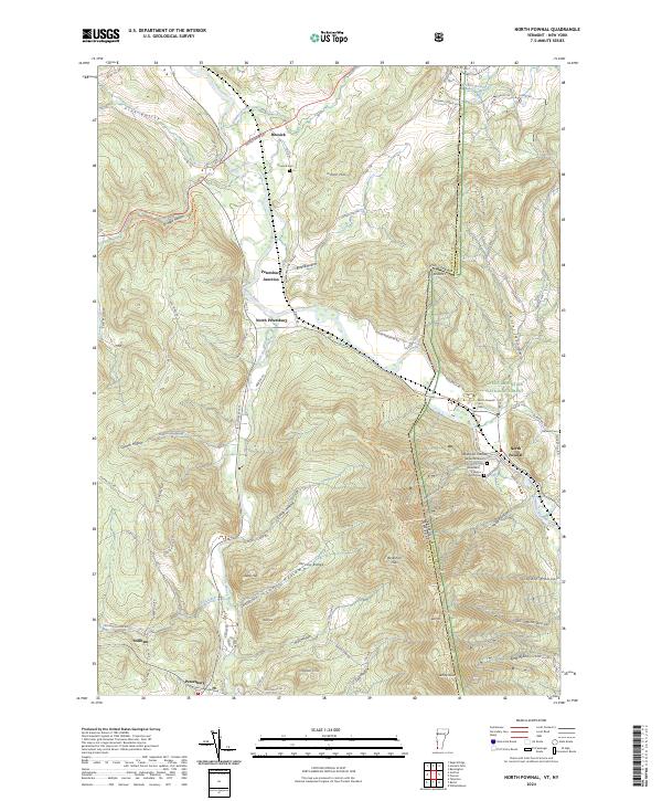 US Topo 7.5-minute map for North Pownal VTNY