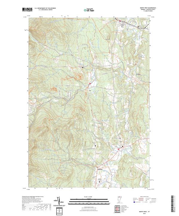 US Topo 7.5-minute map for North Troy VT