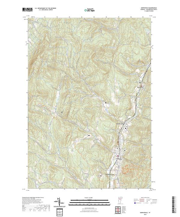 US Topo 7.5-minute map for Northfield VT