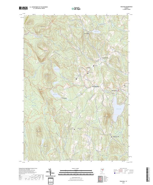 US Topo 7.5-minute map for Peacham VT