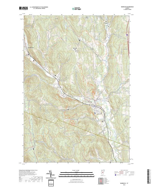 US Topo 7.5-minute map for Randolph VT