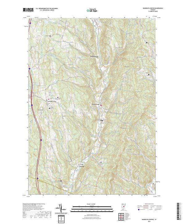 US Topo 7.5-minute map for Randolph Center VT