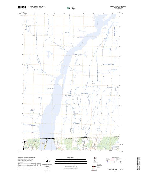 US Topo 7.5-minute map for Rouses Point OE N VTQCNY