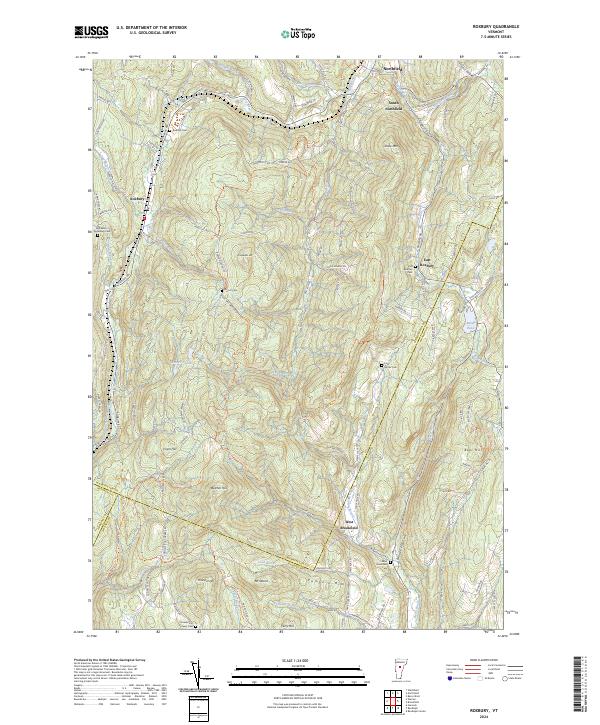 US Topo 7.5-minute map for Roxbury VT