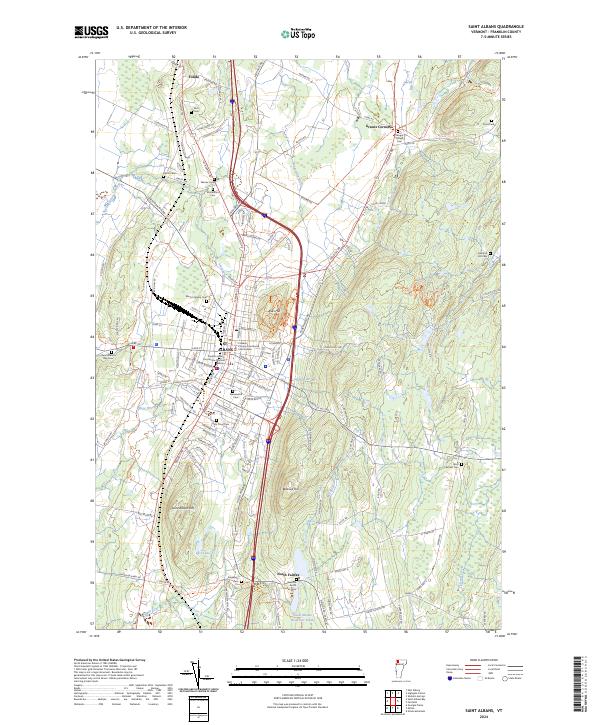 US Topo 7.5-minute map for Saint Albans VT