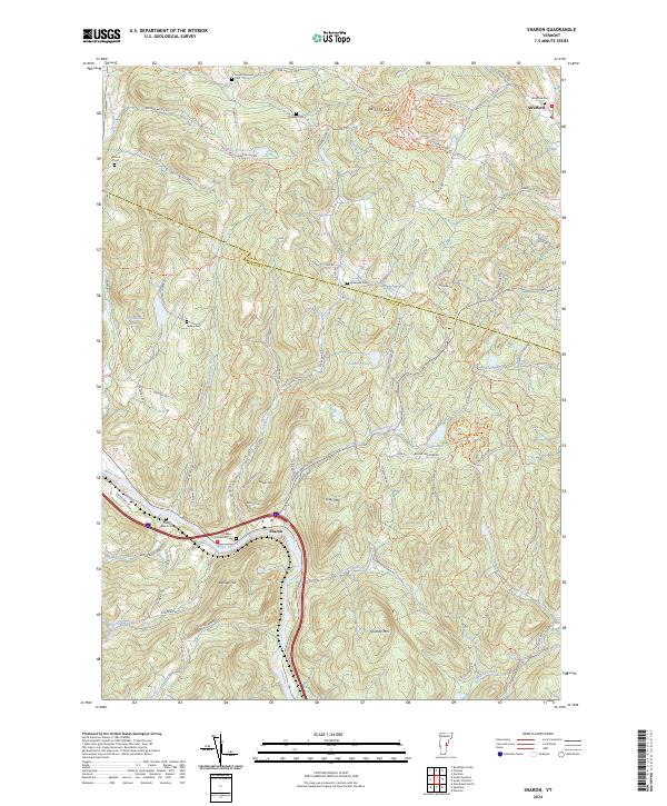 US Topo 7.5-minute map for Sharon VT