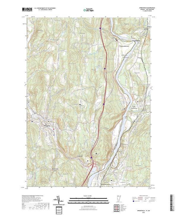 US Topo 7.5-minute map for Springfield VTNH