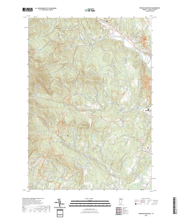 US Topo 7.5-minute map for Sterling Mountain VT