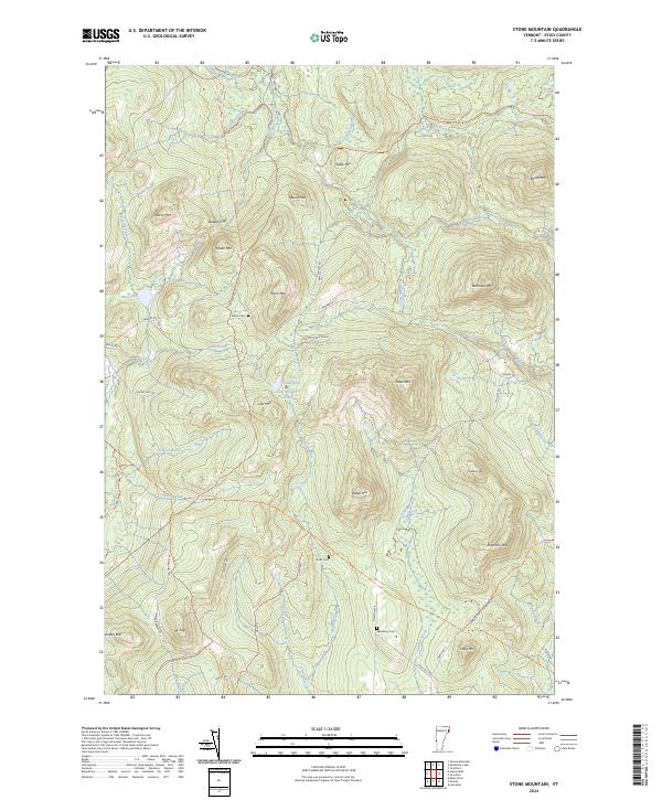 US Topo 7.5-minute map for Stone Mountain VT