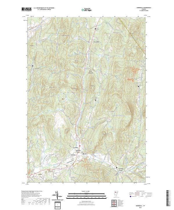 US Topo 7.5-minute map for Underhill VT