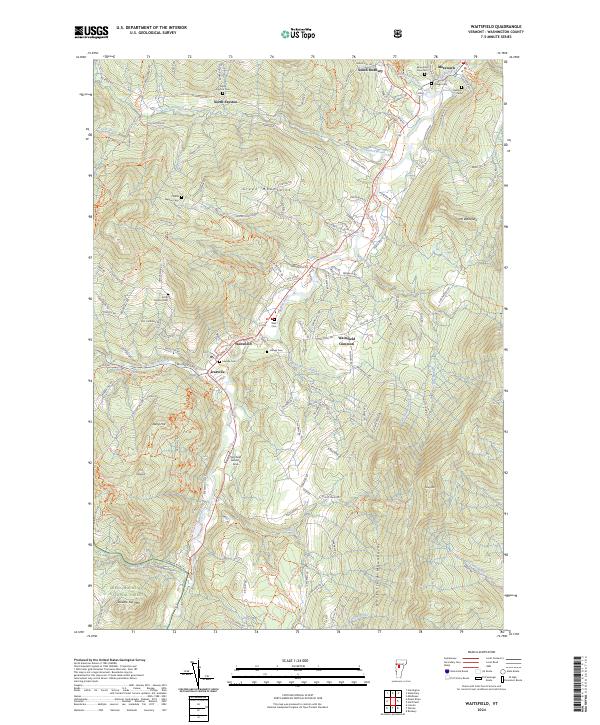 US Topo 7.5-minute map for Waitsfield VT