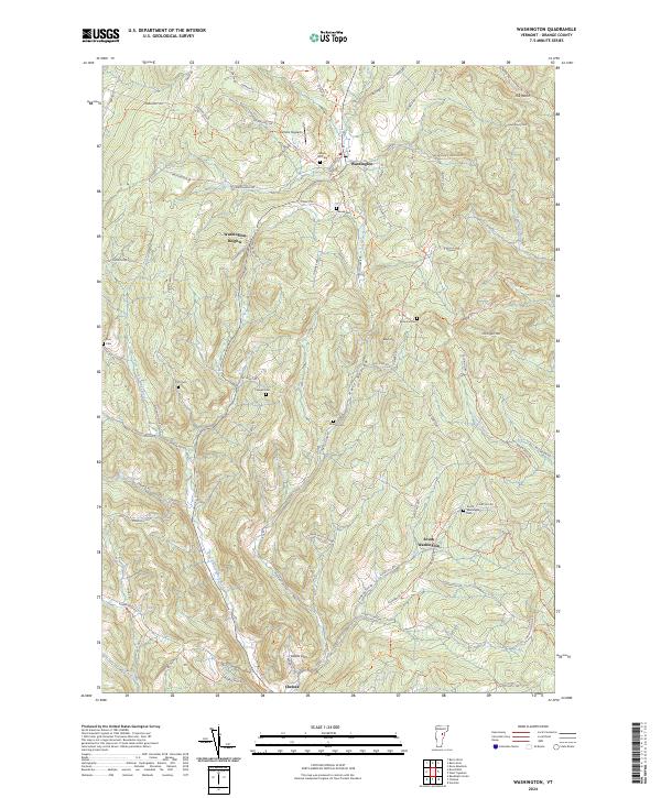 US Topo 7.5-minute map for Washington VT