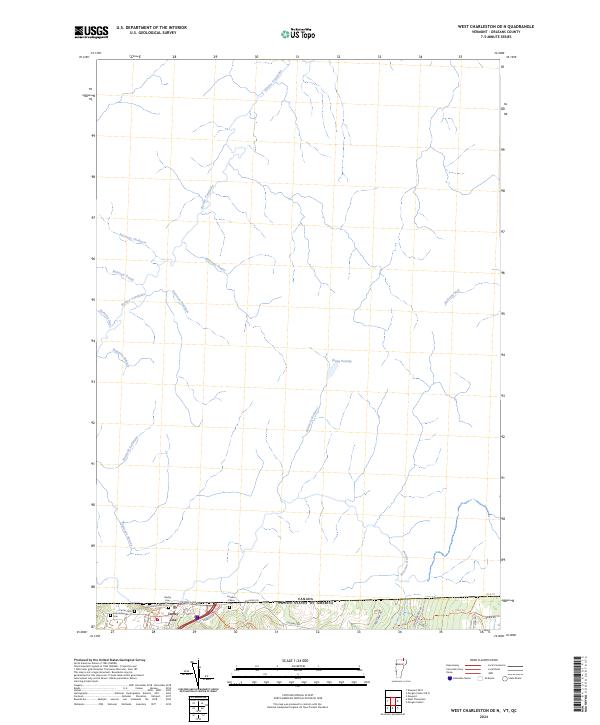 US Topo 7.5-minute map for West Charleston OE N VTQC